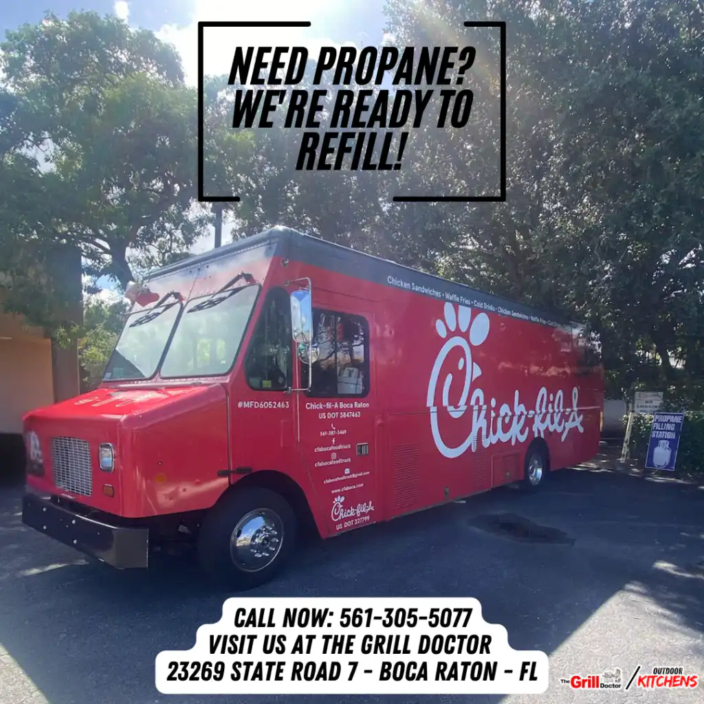 Propane tank refill for RVs and food trucks Propane tank refill station for RVs